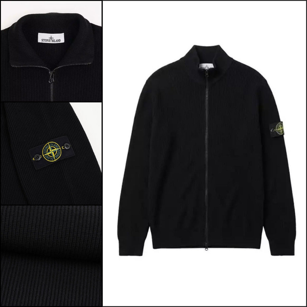 【STONE ISLAND】SS26 Men Regular Fit Zip Up Knit