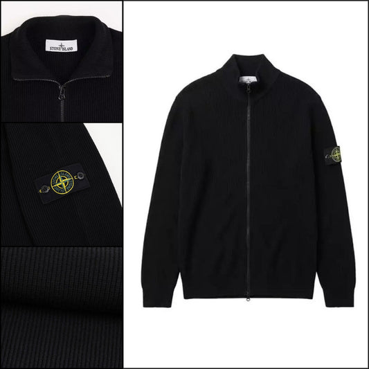 【STONE ISLAND】SS26 Men Regular Fit Zip Up Knit