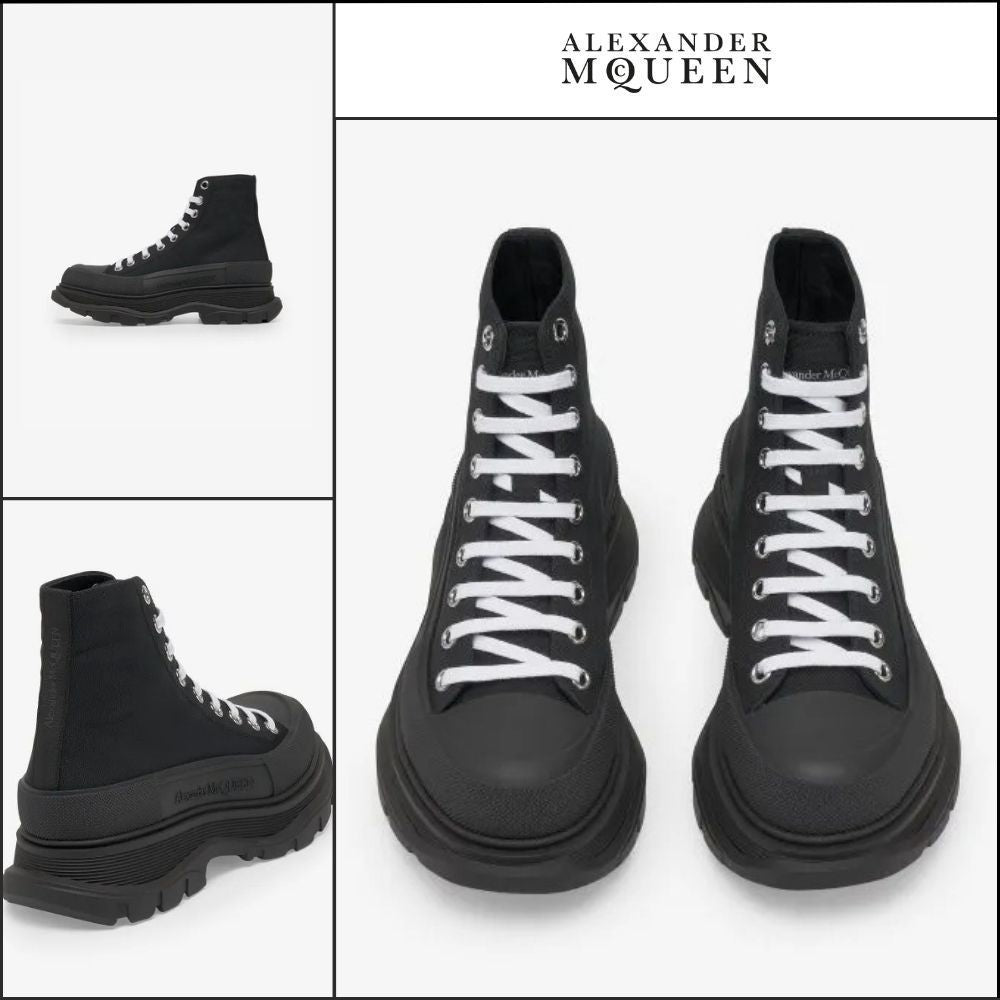 【alexander mcqueen】Tread Slick High Top Sneakers Black