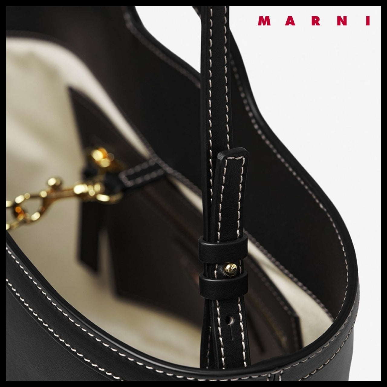 【MARNI】Small Tropicalia Tote Bag - Black