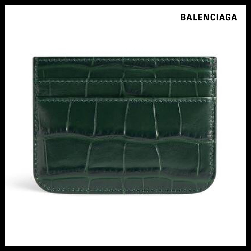 【BALENCIAGA】MONACO CARD HOLDER PUFFY CROCODILE