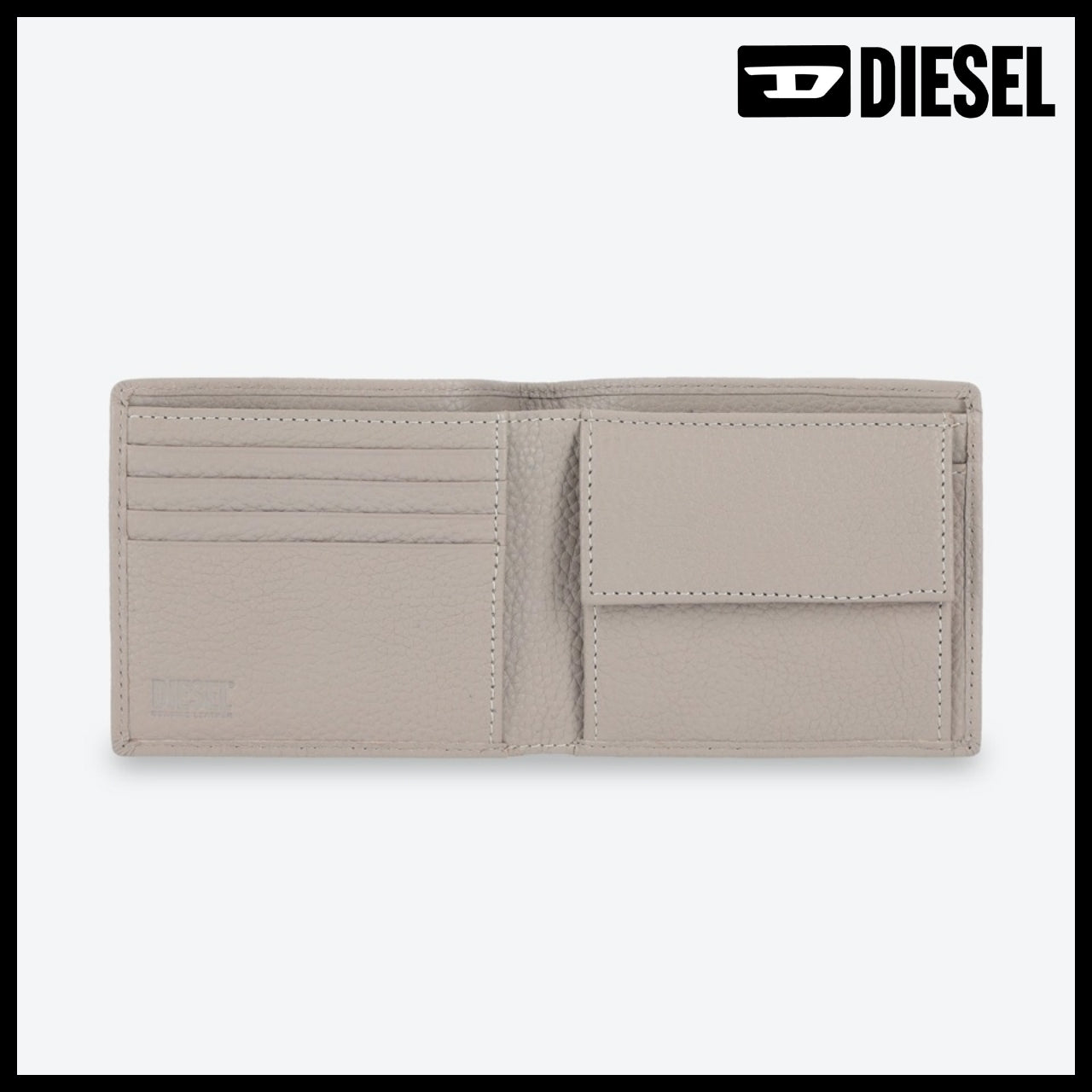 ◆DIESEL◆ 二つ折り財布 Bifold Wallet Grey コンパクト