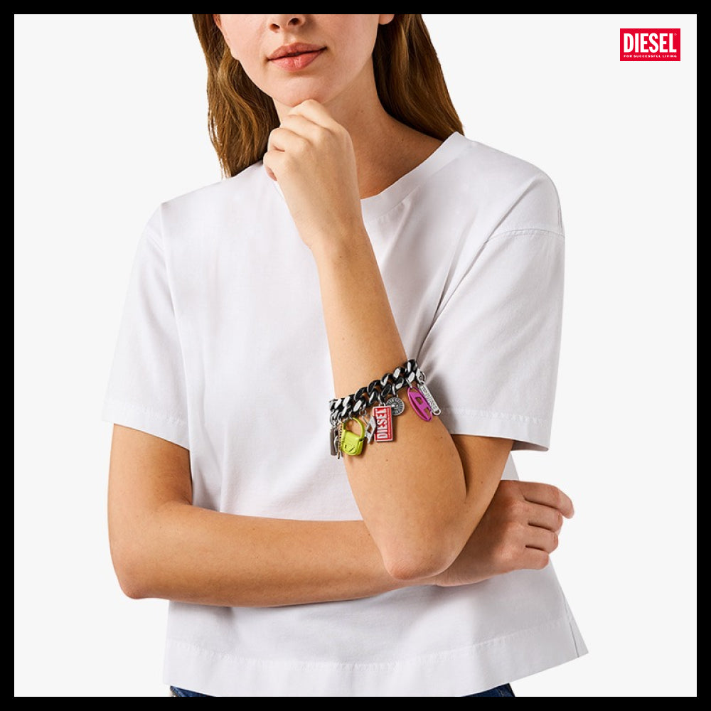 【DIESEL】Chain Charm Bracelet
