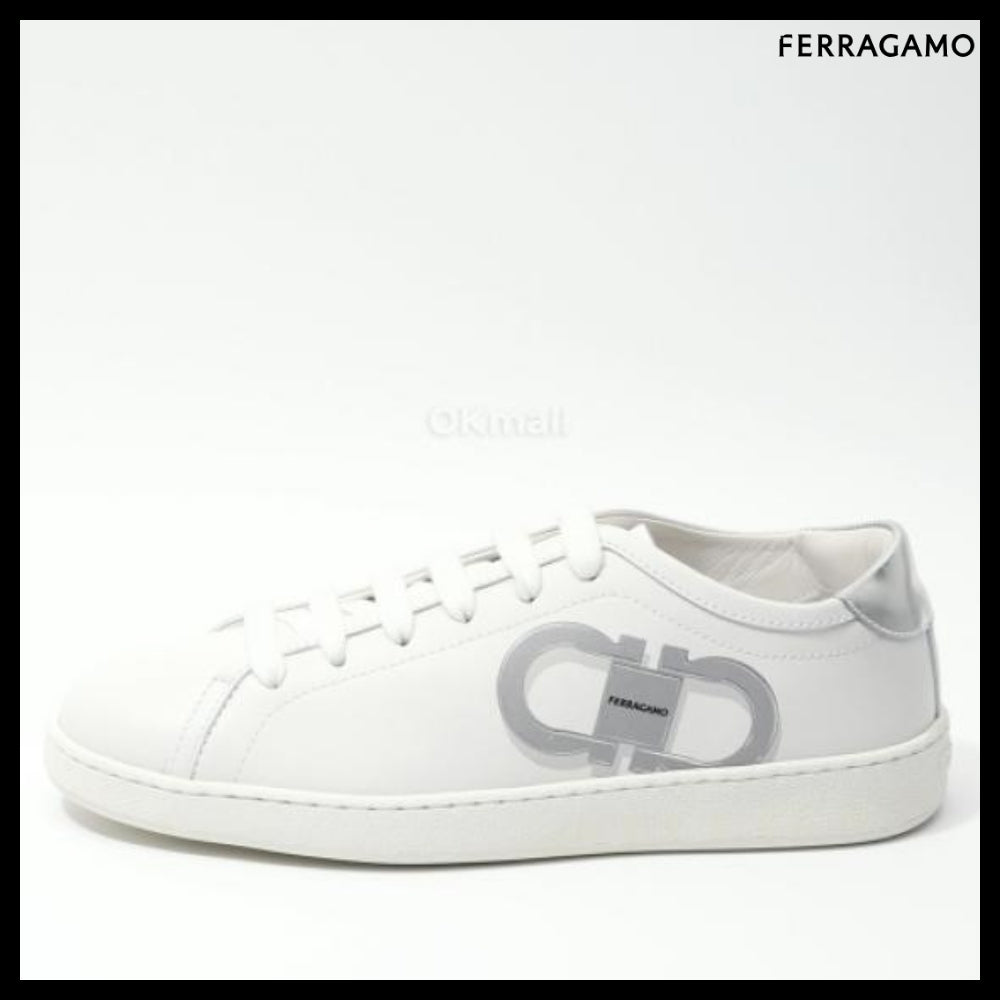 【Salvatore Ferragamo】030676 780983 Double Gancini Sneakers