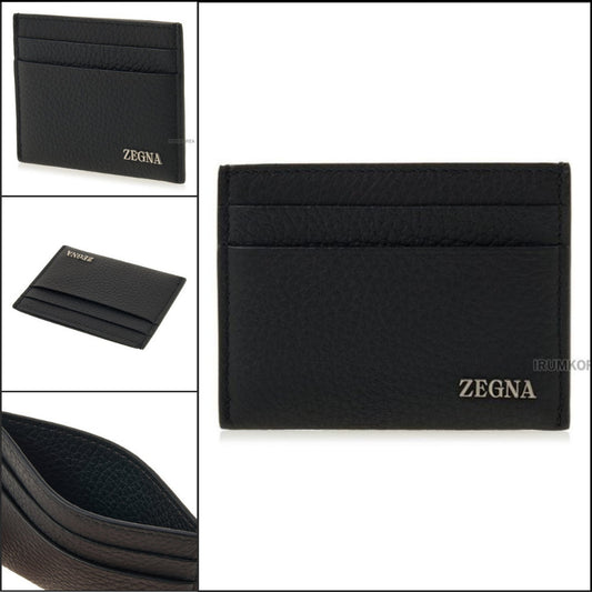 【Zegna】Men's Logo Card Wallet Luxury Classic