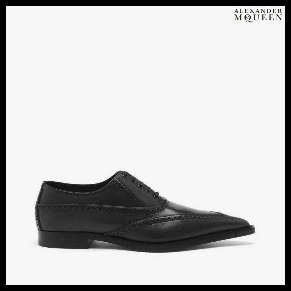 【Alexander Mcqueen】Birdee Brogue Lace-Up Closure
