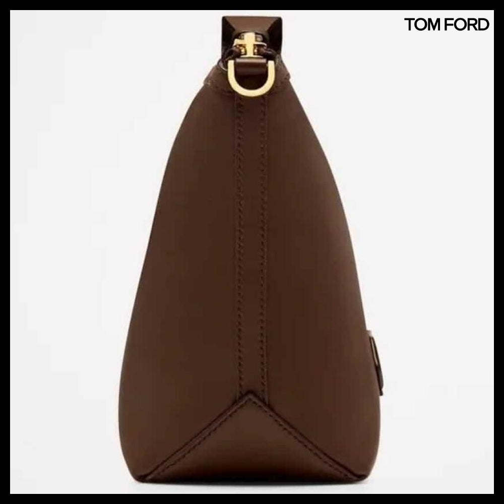 【TOM FORD】TRAPEZOID POUCH MESSENGER BROWN