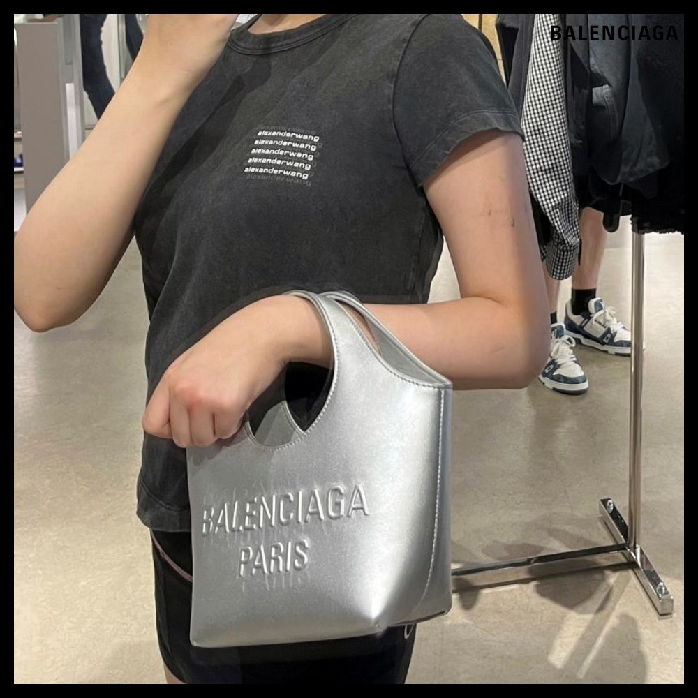 【BALENCIAGA】Mary-Kate XS Tote Bag Metallized