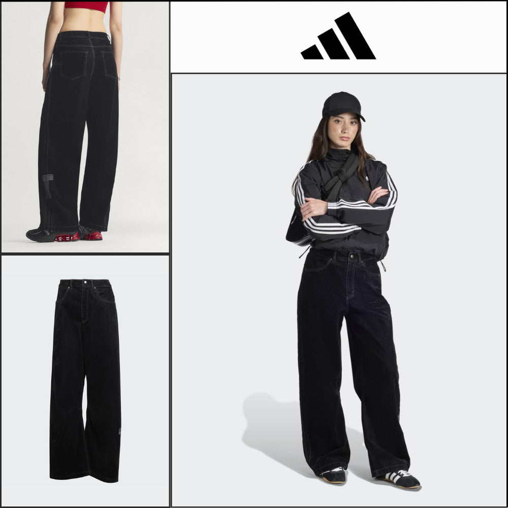 【ADIDAS】Adibreak Black Snap Pants Wide Leg Track Pants