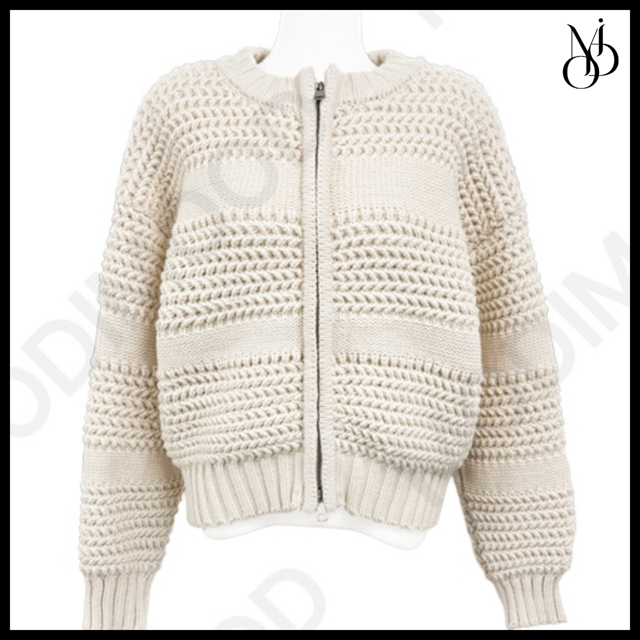 【MODIMOOD】Heavy Knit Half Zip-Up 2 Colors