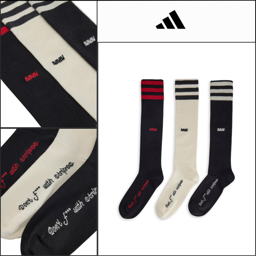【AVAVAV x ADIDAS】 Knee Socks 3 Pack Collaboration Fashion