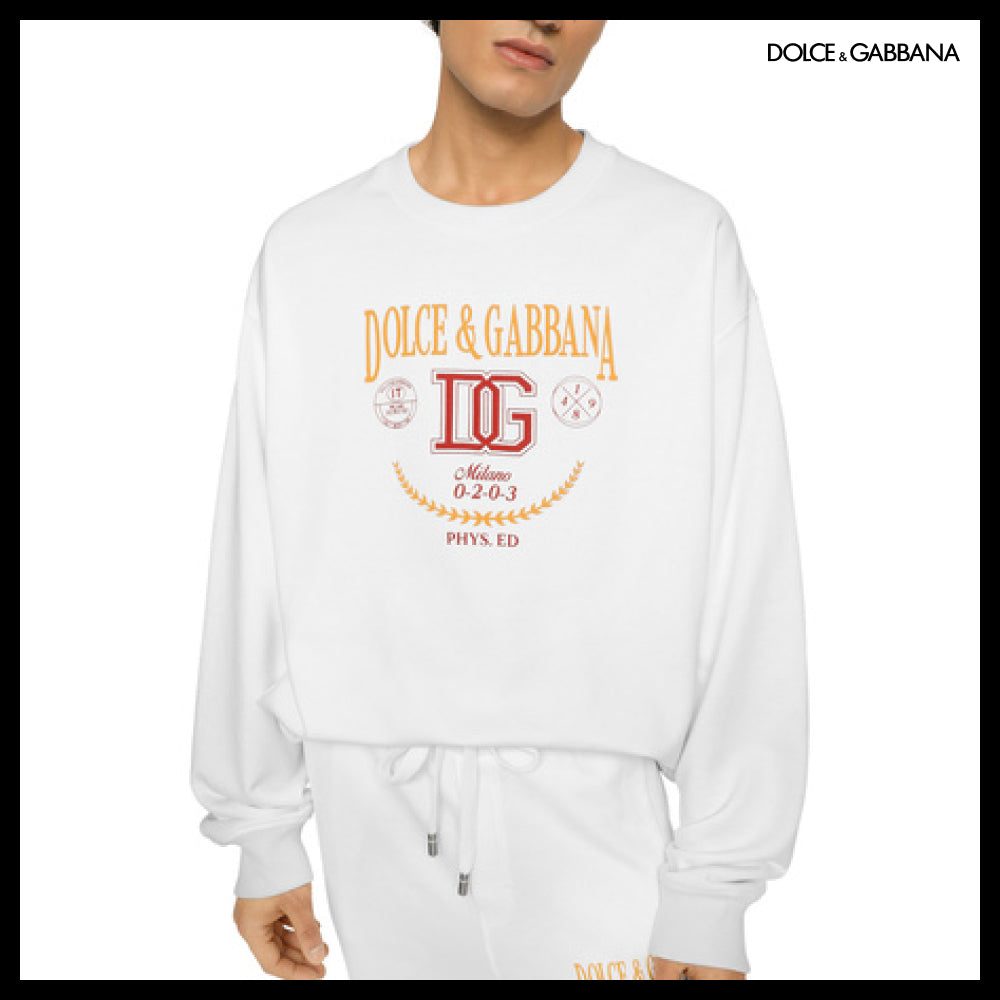 【Dolce&Gabbana】JERSEY SWEATSHIRT LOGO PRINT
