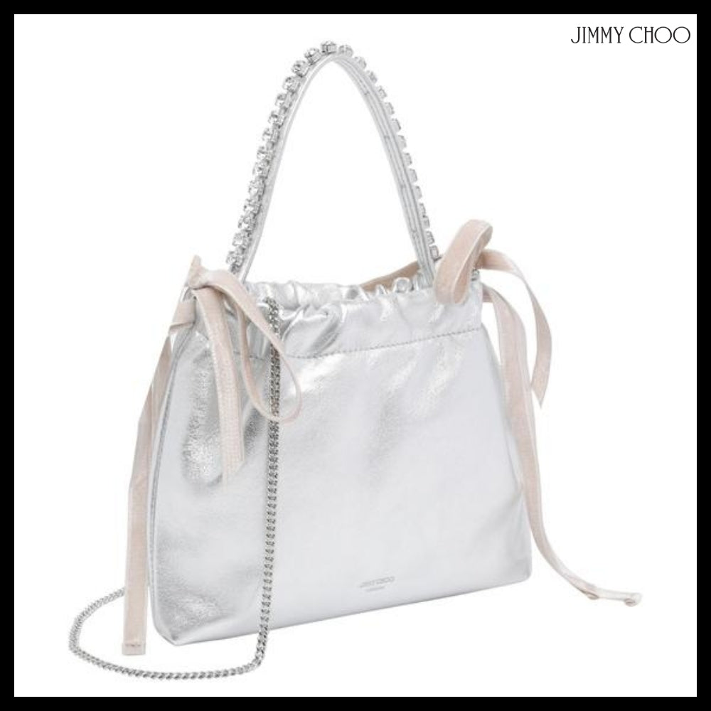 【JIMMY CHOO】Silver Metallic Shoulder Bag