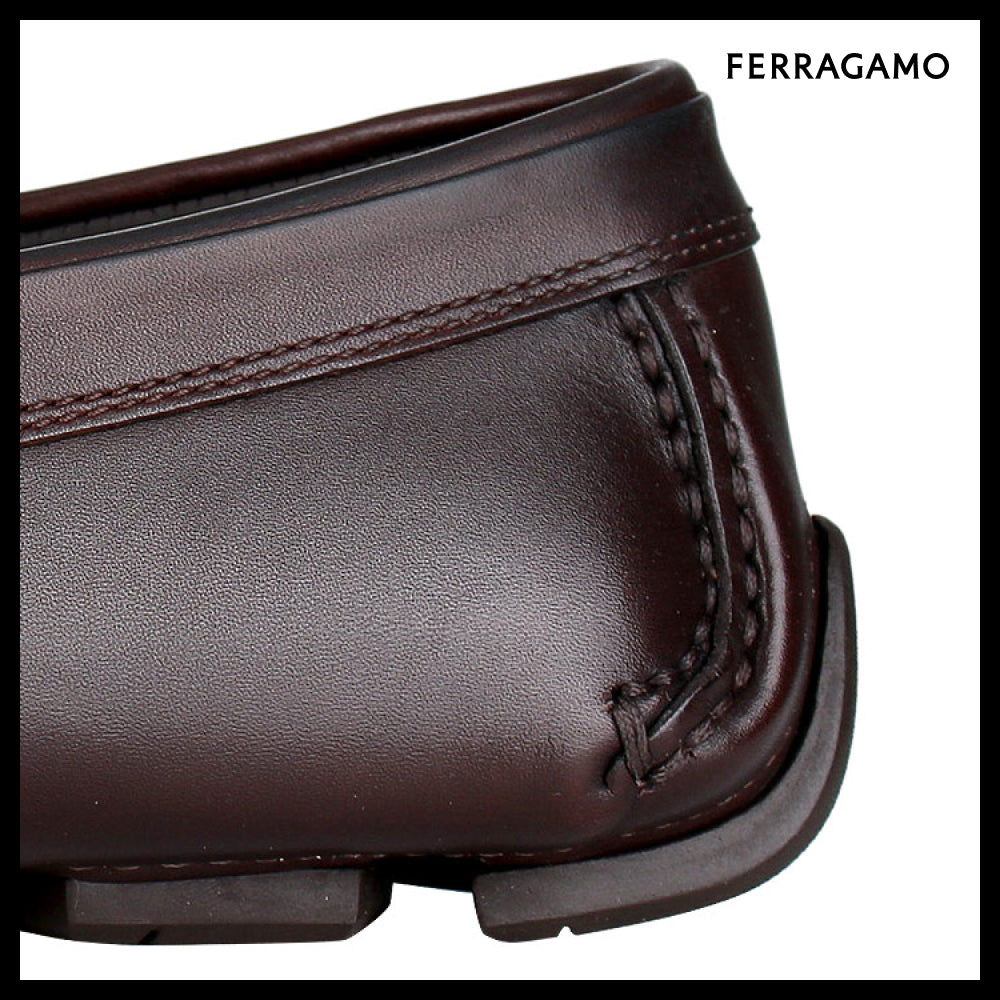 【FERRAGAMO】 Gancini Driving Loafers 0774653
