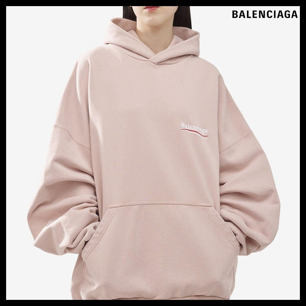 【BALENCIAGA】Political Campaign Hoodie Oversized Pink
