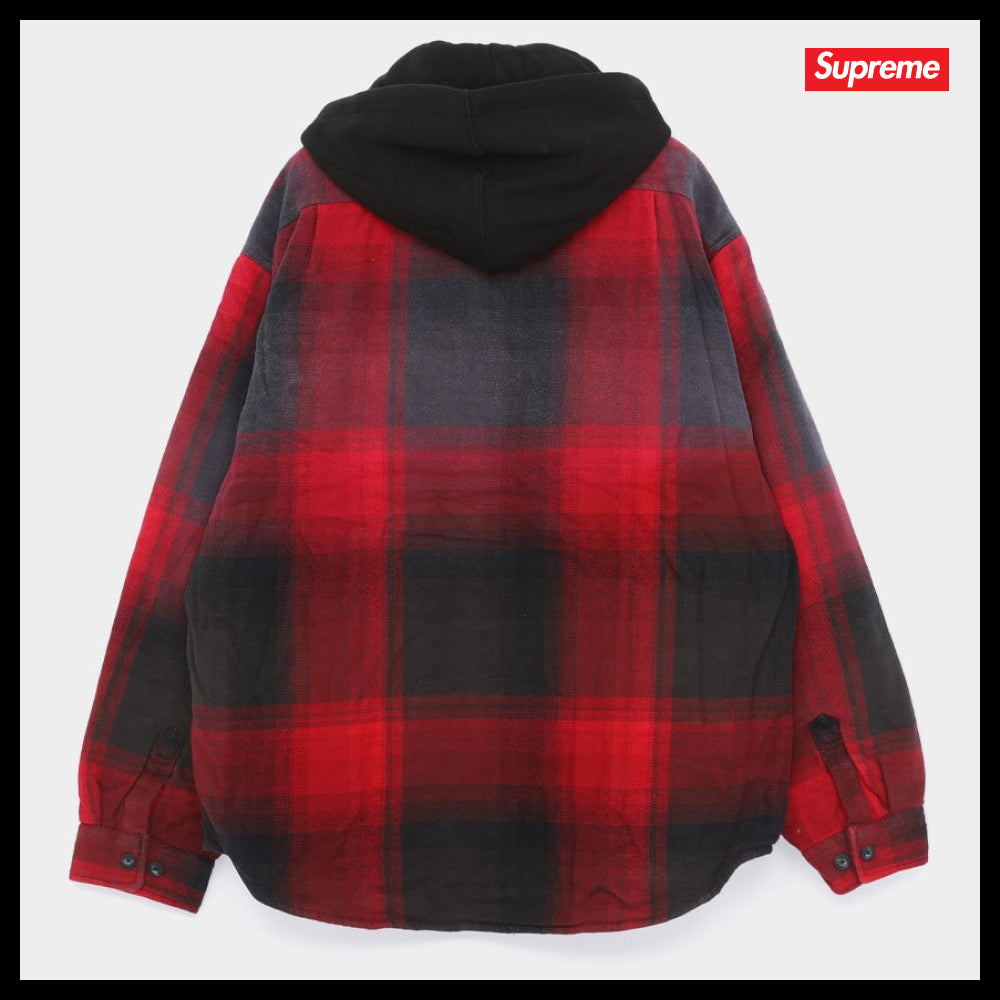 【100%正規品保証 Supreme】Quilted Lined Hooded Flannel Shirt