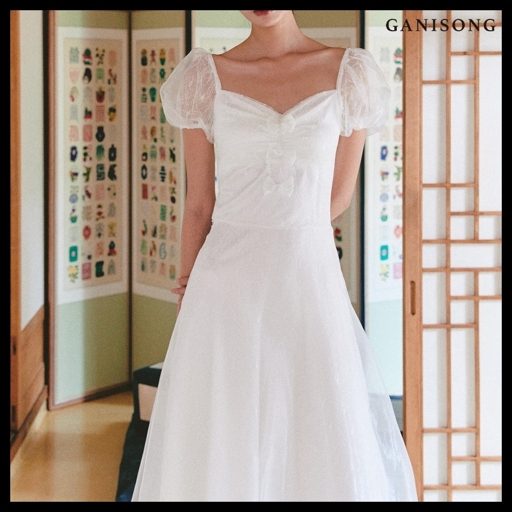 【GANISONG】Bridal Celia Dress White