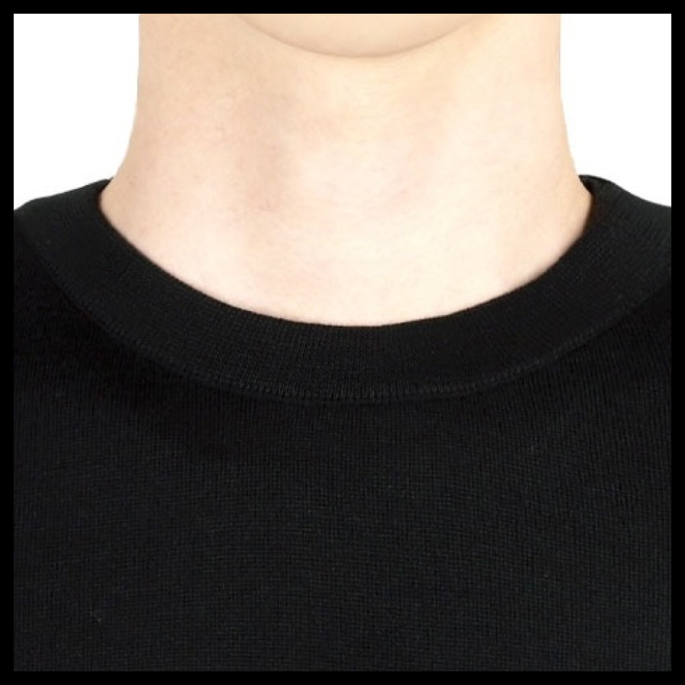 【MONCLER】Logo Print Wool Sweater Knit Black