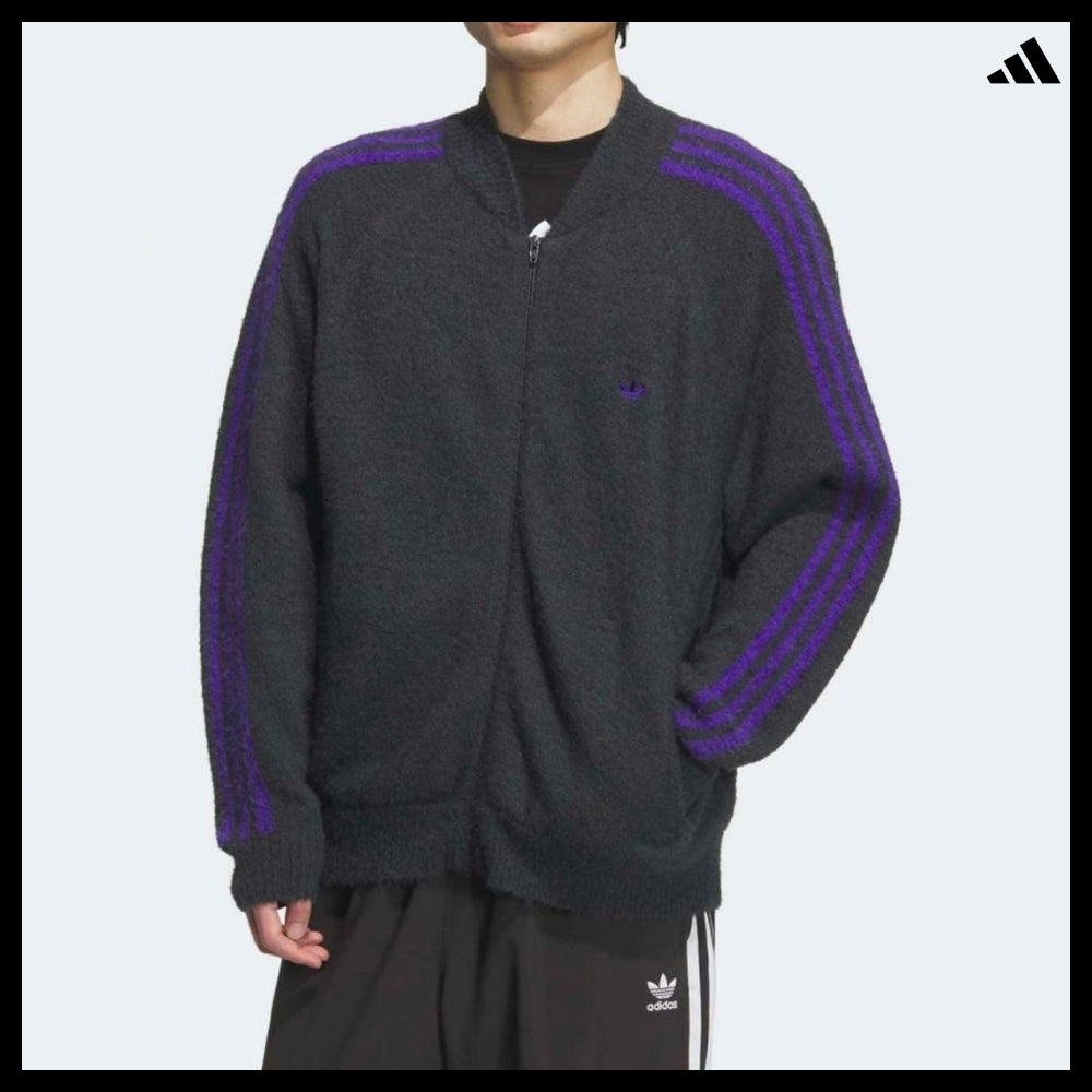 【ADIDAS】Knit Superstar Dark Gray Track Top Track Jacket
