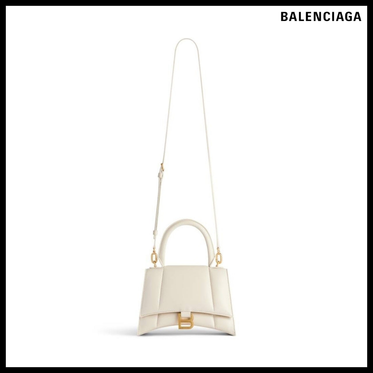 【BALENCIAGA】Hourglass Small Handbag in Light Beige