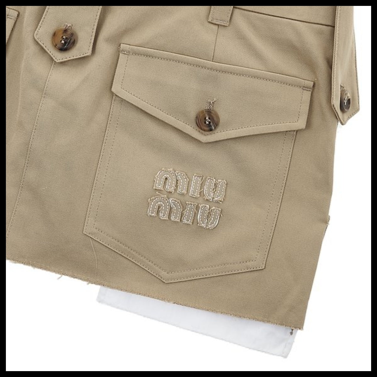 【Miu Miu】Women’s Chino Mini Skirt