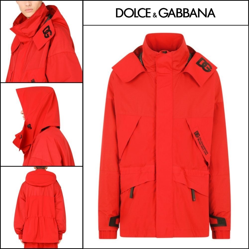 【Dolce & Gabbana】Cordura Jacket with Hood and Patch