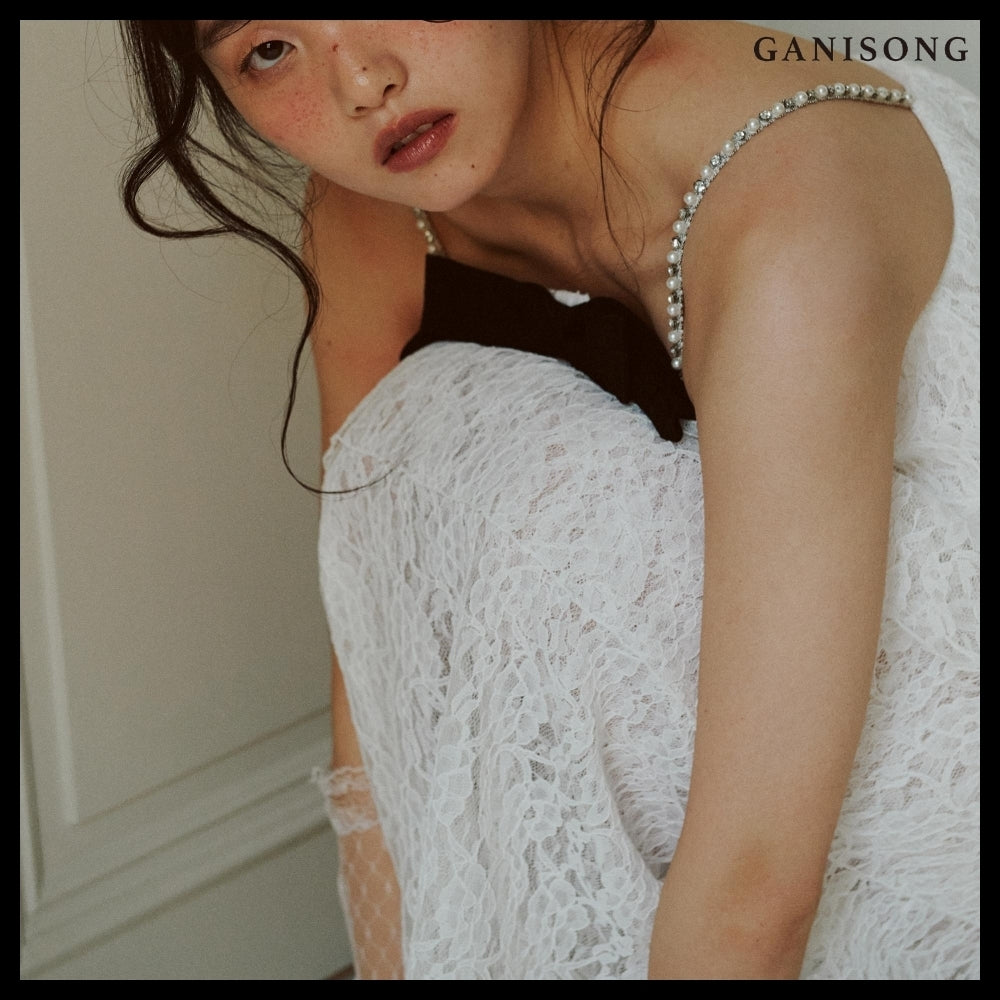 【GANISONG】Bridal Layerd Wedding Cake Dress White