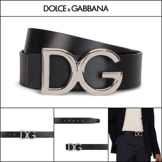 ★Dolce & Gabbana アウトレット セール ★LEATHER BELT WITH DG