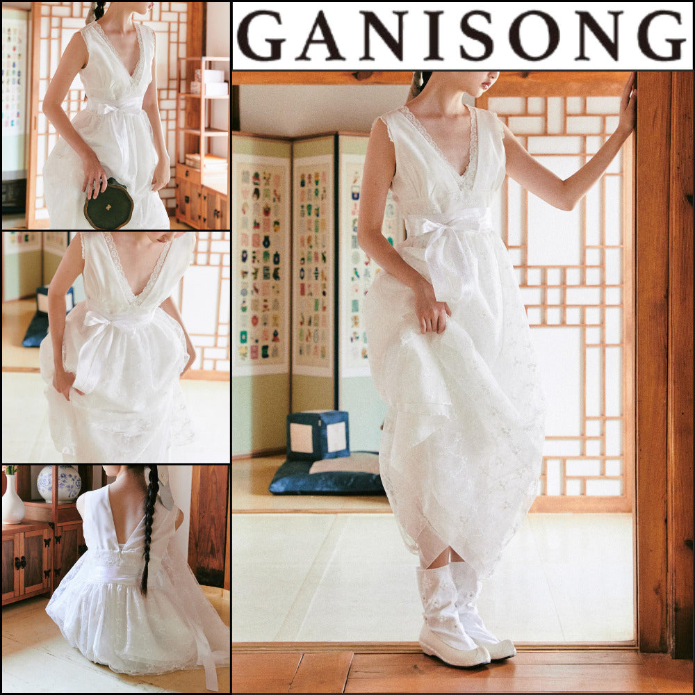 【GANISONG】Bridal Sumuk Dress White