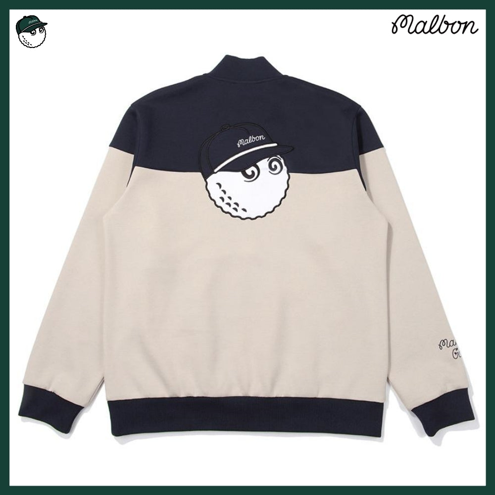 【MALBON GOLF】 AIRLY COLORED ZIP-UP MTM T-SHIRT MAN 3COLORS