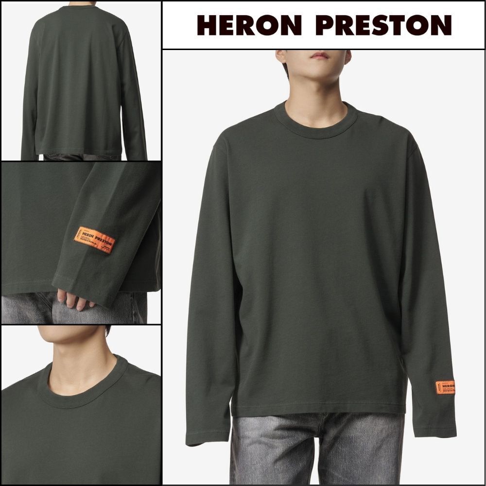 ◆Heron Preston◆ ロゴ パッチ Tシャツ グリーン 人気 売れ筋