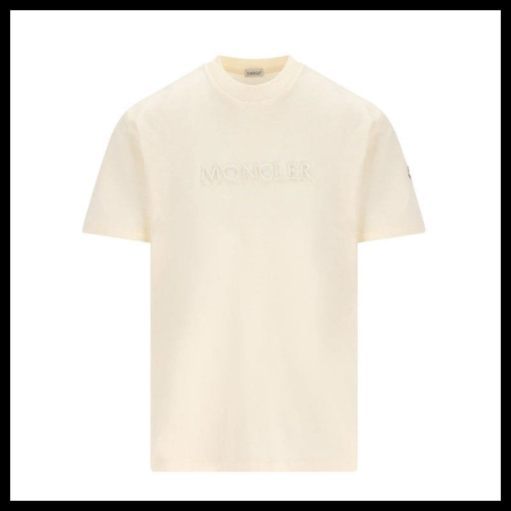 ◆MONCLER◆LOGO CREWNECK T-SHIRT WHITE