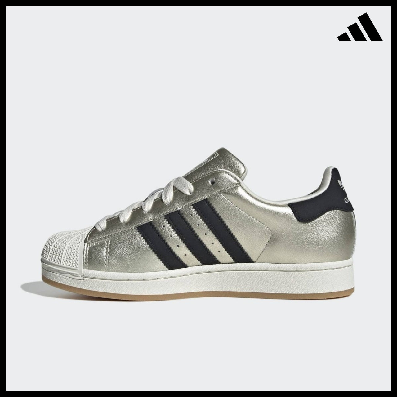 【ADIDAS】Superstar Alumina Black Sneakers Shell Toe
