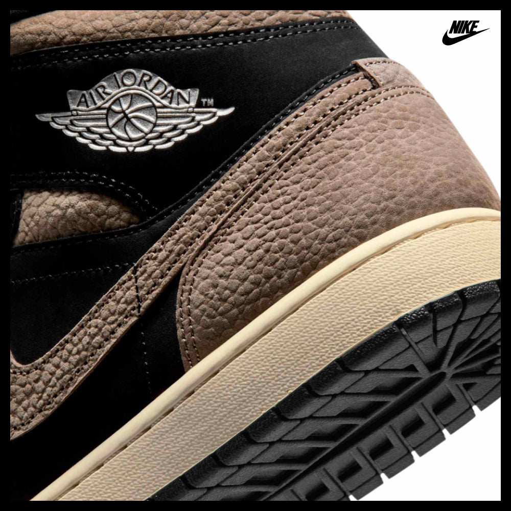 【NIKE】Air Jordan 1 Mid SE M Black Light Wild Mango Olive