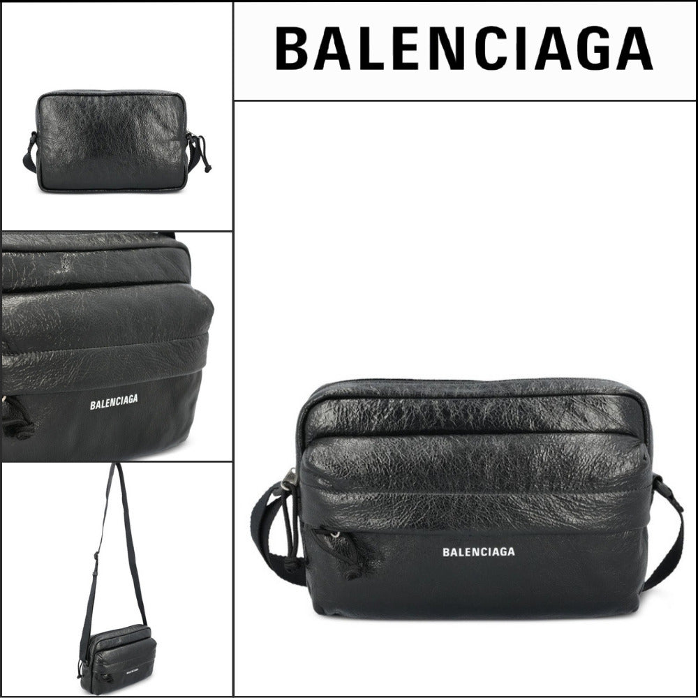 【BALENCIAGA】Black Crossbody Bag sleek crossbody