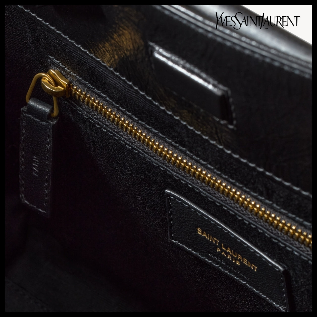【Saint Laurent】Vintage Leather Small Shopping Tote