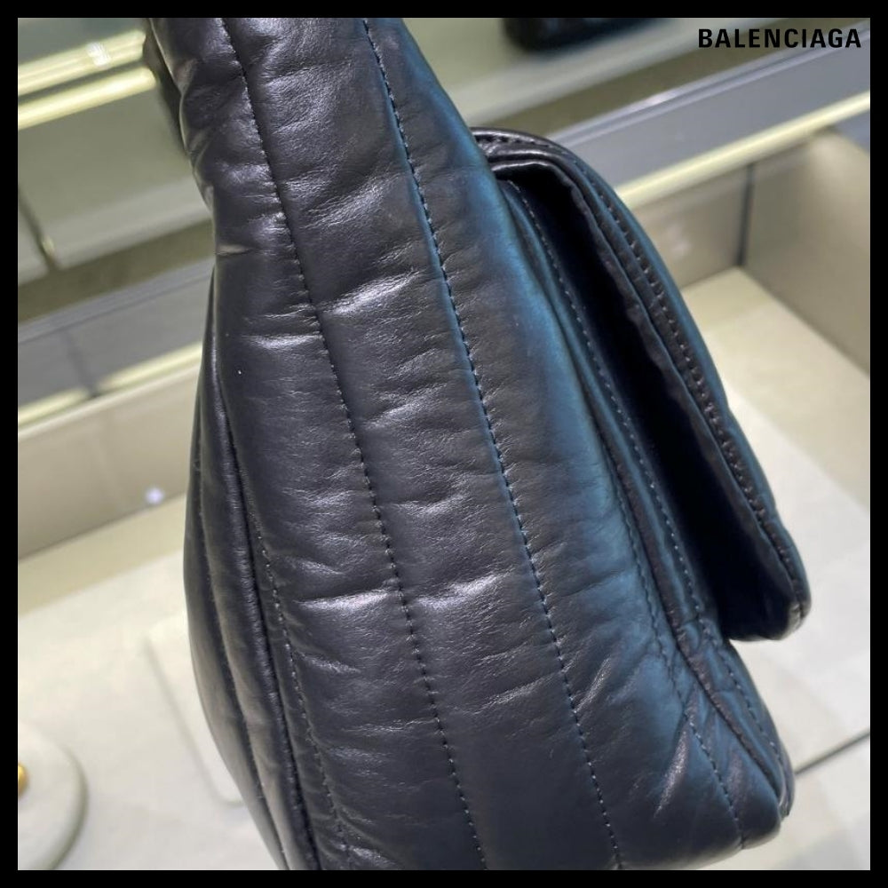 【BALENCIAGA】BB Logo Quilted Monaco S Slingback