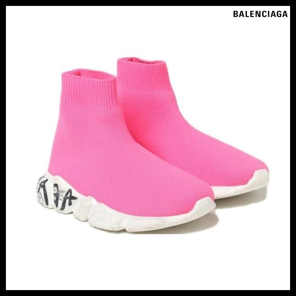 【BALENCIAGA】Kids Speed Graffiti Recycled Knit Sneaker