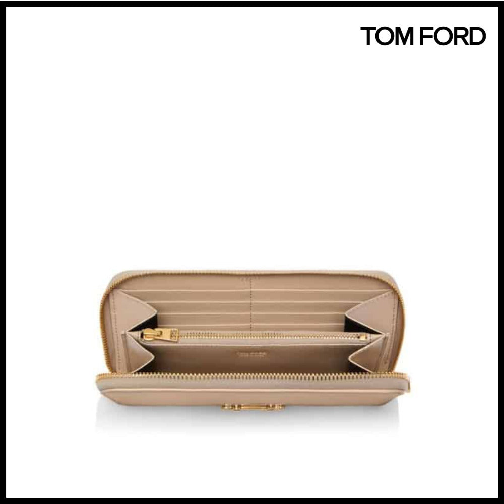 【TOM FORD】PALMELLATO-EFFECT ZIP-AROUND LONG WALLET 1J013