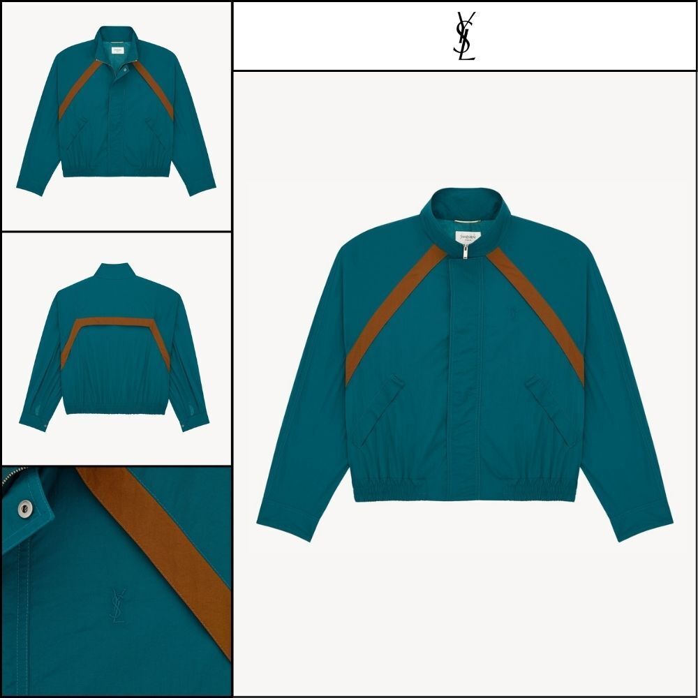 【Saint Laurent】Nylon Faille CASSANDRE Windbreaker