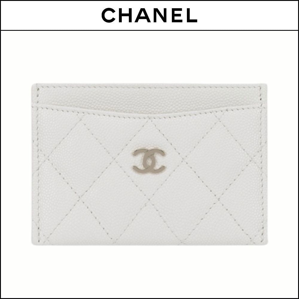 【CHANEL】Classic Card Holder Grained Shiny Calfskin