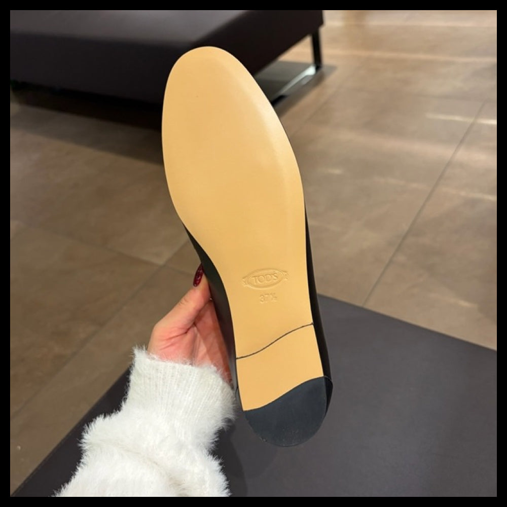 【Tod’s】CUOIO Kate Leather Women’s Loafers Black