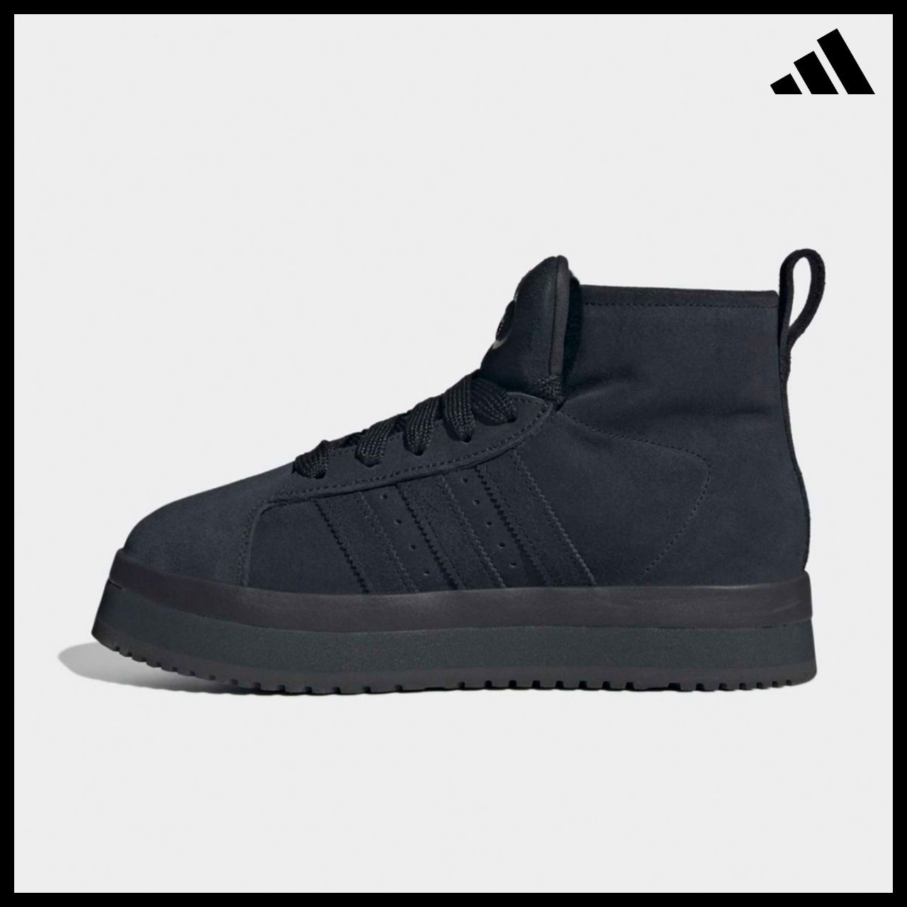 【ADIDAS】Campus Winter Mid Black Sneakers Mid Cut Trainers