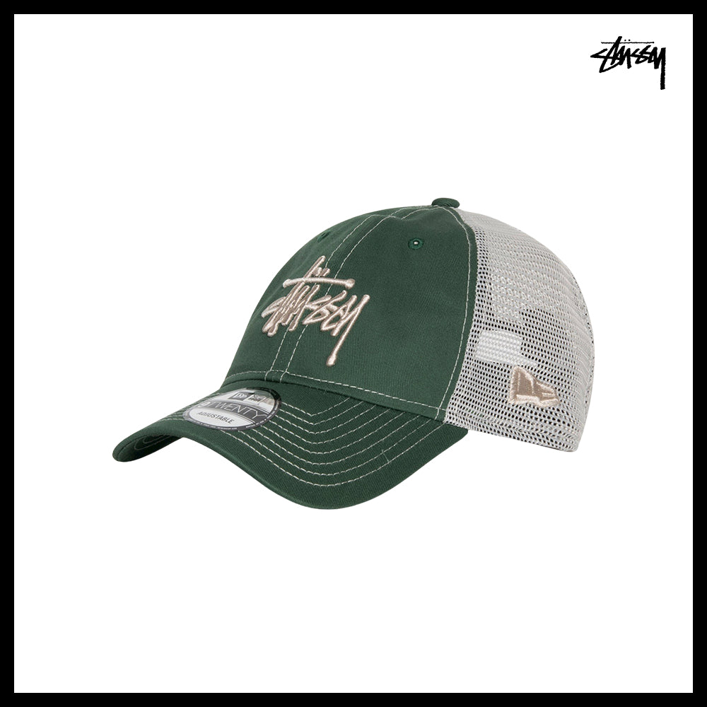 【STUSSY】Basic New Era 9Twenty Basic Trucker Green
