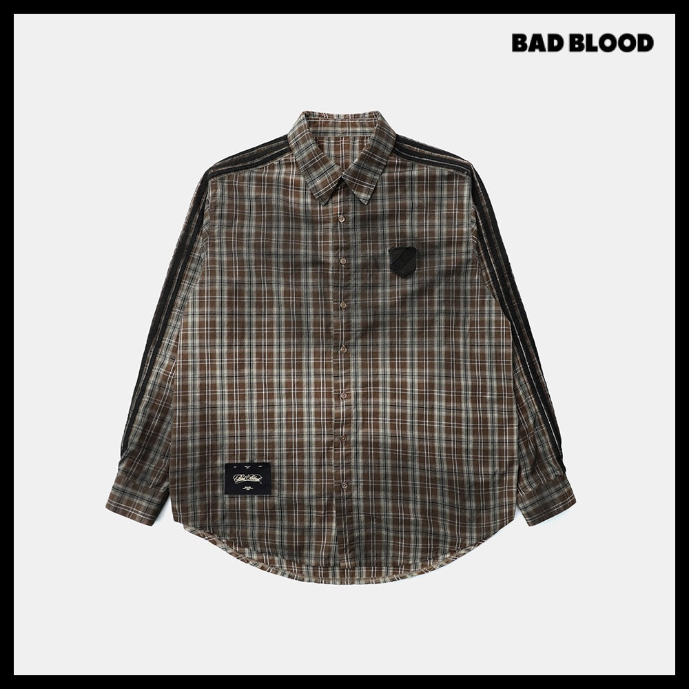 【BADBLOOD】Vintage Billy Check Shirt Large Fit 2colors