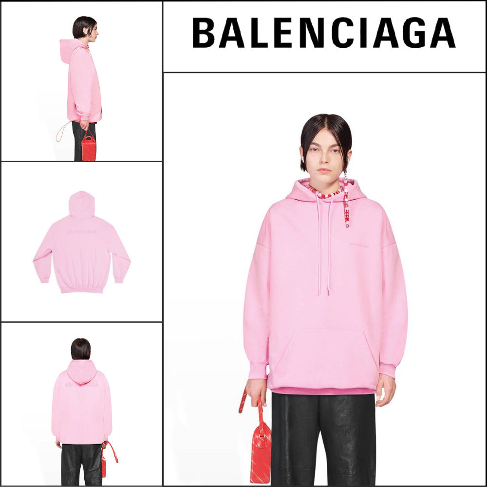 【BALENCIAGA】Balenciaga Hoodie Medium Fit Pink White