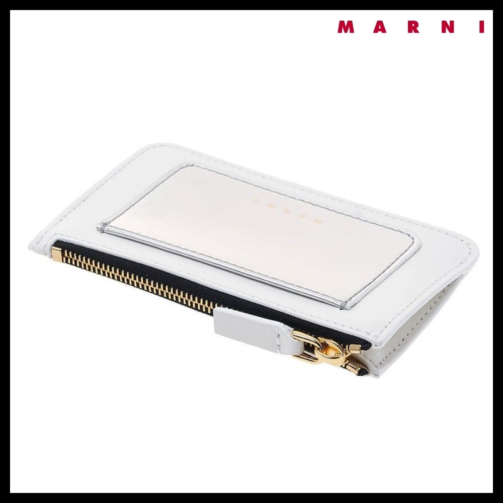 【MARNI】Logo Leather Card Holder