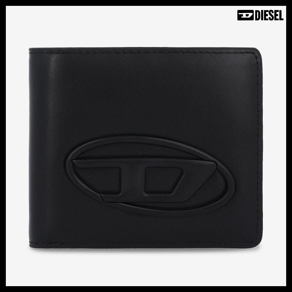 【DIESEL】Holi-D Bi-Fold Coin Wallet - Black