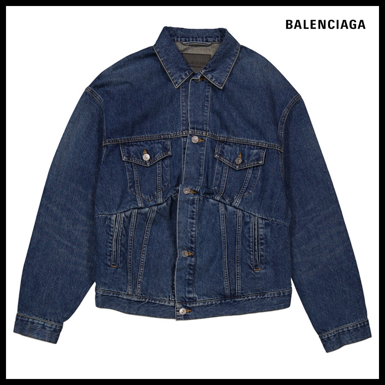 【BALENCIAGA】Panel Swing Denim Jacket