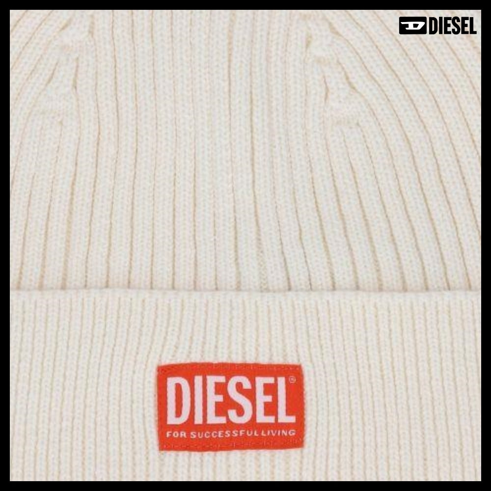 【DIESEL】K Coder H 2X2 Beanie - Off White